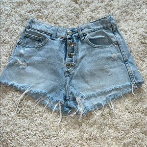 Zara Denim Distressed Girls Shorts